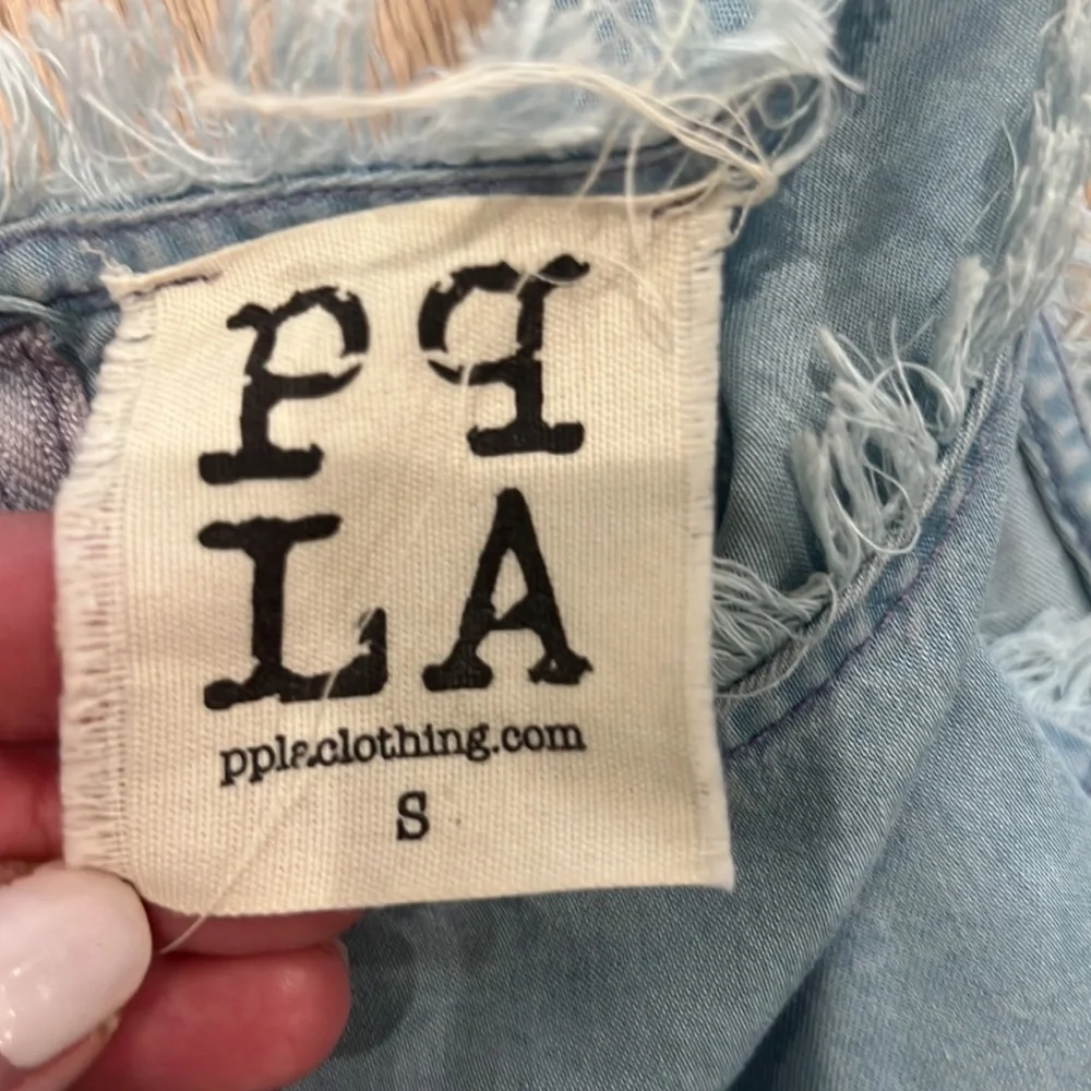 PPLA Cleo Fringed Trim Cold Shoulder Dress, Size Small - Picture 7 of 8